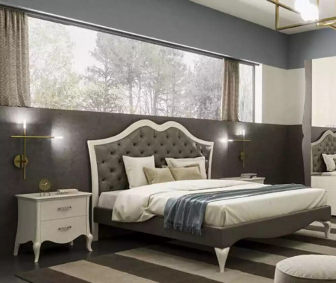 Design Better Schlofkummer Bett 2x Nuetsdëscher Modern Luxus Miwwelen 3tlg