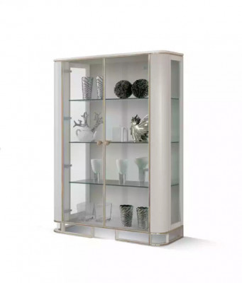 Designer Vitrinemiwwelen Holz Wäiss Luxus Vitrinneschaf Design Italienesch Miwwelen