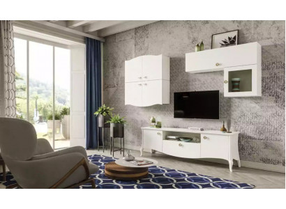 Luxus TV-Stänner Wunnzëmmer RTV Lowboard Sideboard Wunnwand Wäiss Nei