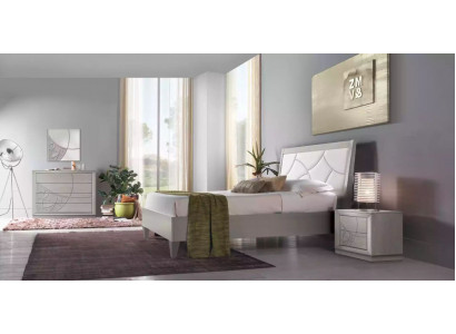 Schlofzëmmer Set Bett 2x Nuetsdëscher Konsole Better Luxus Polster 5 tlg.