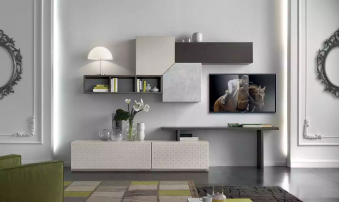 TV-Schaf italienesch Miwwelen Wunnzëmmer Luxus-Sideboard Wandschaf Holz
