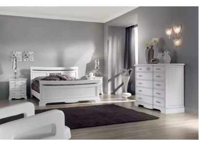 Bett 2x Nuetsdëscher 4-Deeler Schlofzëmmer Set Modern Luxus Schlofzëmmer Nei