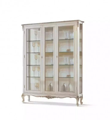 Glasvitrine 2 Dieren Holzvitrinen Wunnzëmmer Schief Design Miwwelen Nei