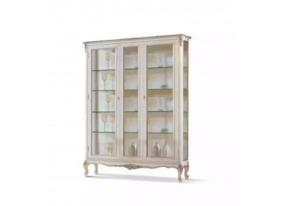 Glasvitrine 2 Dieren Holzvitrinen Wunnzëmmer Schief Design Miwwelen Nei