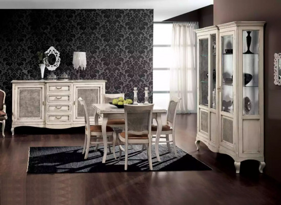 Iesszëmmer Garnitur Iessdësch 4x Still Iesszëmmer Sideboard Set 7tlg.