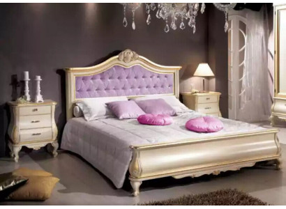 Bettdesign Luxuriéis Chesterfield Duebelbett fir Schlofzëmmer Holzmobiliär Bett