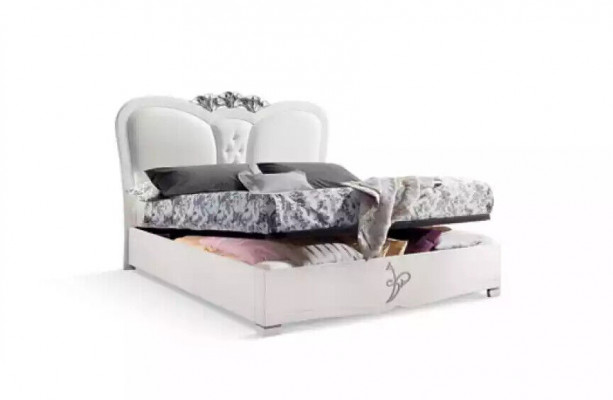 Schlofzëmmer Set Bett + 2x Nuetsdëscher Better Italienesch Miwwelen 3stéck.