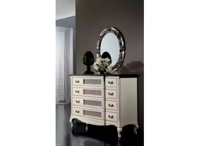 Holz Italienesch Miwwelen Design Miwwelstil 2-Deel Kommode mat Spigel Nei