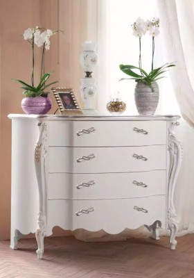 Kommoden wäiss Schlofzëmmer Design klassesch Luxus Holz Kommode Sideboard