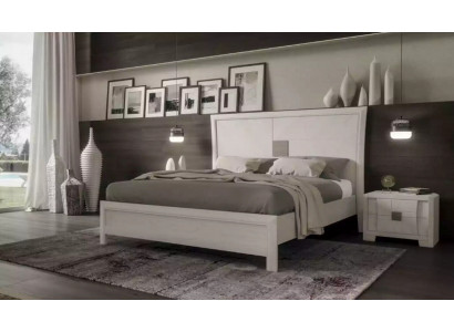 Bett 2x Nuetsdëscher 3tlg Schlofzëmmer Set Design Modern Luxus Miwwel