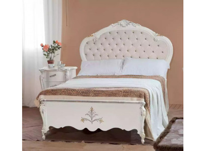 Design Bett 120x200cm Chesterfield Holz-Bett Betten Hotelzëmmer Bestietnes