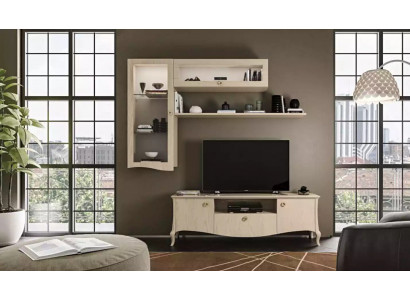 Luxus Fernsehstänner - Stotzwaun, Wunnzëmmer RTV Louboard Wandsregaler Beige Wunng wand Nei