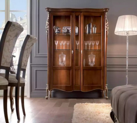 Italienesch Luxus Holz Miwwelen Klassesch Stil Vitrinn Wunnzëmmer Nei
