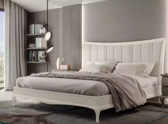 Design-Schlofzëmmer 3-tlg. Bett 2x Nuetstiesch Modern Luxus Better Miwwelen