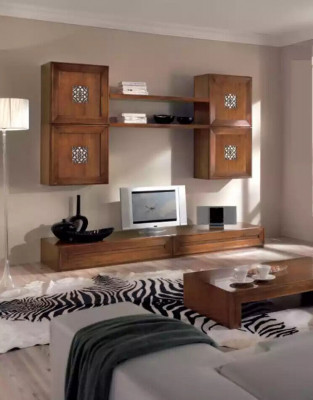 Wunnzëmmermiwwel Set Designer Wunnzëmmer Braun Sideboard Wunnwand Nei