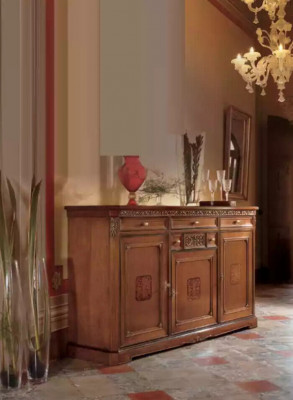 Klassesche Schaf Massivholz Miwwel Sideboard Italienesch Ariichtung