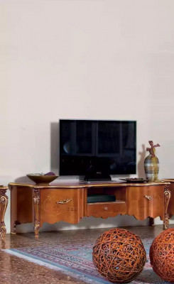 TV-Stänner RTV Sideboard Dësch Holz Wunnzëmmer brong TV Miwwel nei