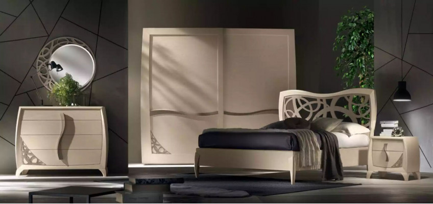 Bett 2x Nuetsdëscher 3tlg. Schlofzëmmer Design Luxus Schlofzëmmer Miwwelen
