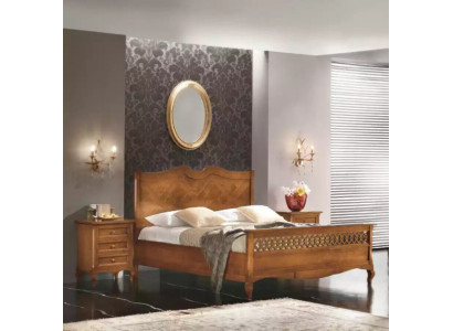 Bett 2x Nuetsdëscher 3-Deeler. Italienesch Miwwelen Schlofkummer Holz Neie Set