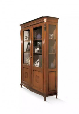 Luxus Schaf Holz Miwwelen Vitrinn Regal Design Klassesch Glasschaf