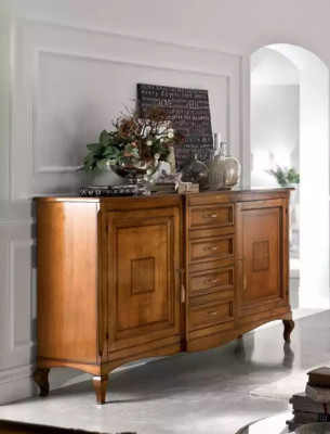 Sideboard mat Schief Holz Kommode Wunnenzëmmer Schaf Massiv Nei