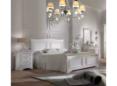 Komplett Schlofzëmmer, Bett, 2x Nuetsdëscher, 3-teileg Set, Designer Luxus