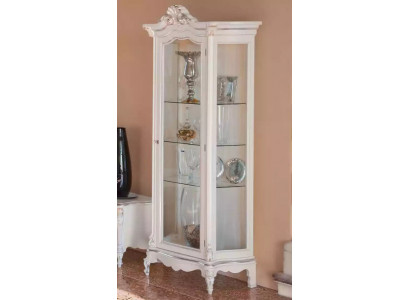 Luxus Vitrinë Holzschaf Design Schief wäiss Italienesch Miwwelen Vitrinen
