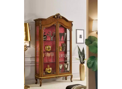 Vitrin Holz Miwwel Glas Schaf Braun Vitrine Wunnzëmmer Kommode Nei