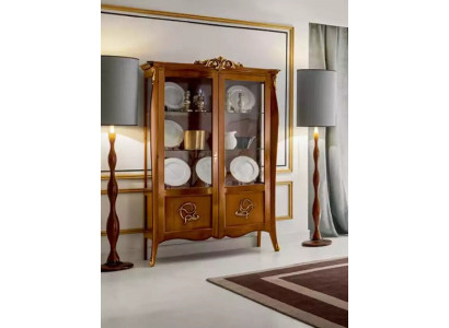 Luxus Holz Vitrine Anrichte Design Braun Italienesch Miwwelen Schaf Nei