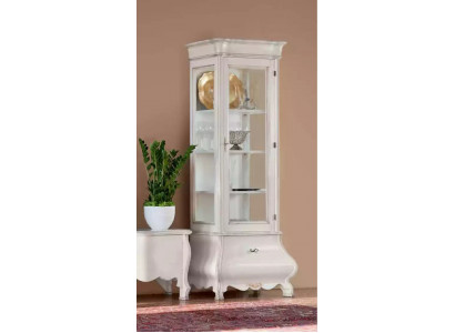Luxus Holzschaf Design Vitrin wäiss Italienesch Miwwelen Schaf Vitrinen