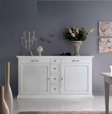 Luxus Kommodë Wäiss Sideboard Holz Schafsalon Miwwel Italien