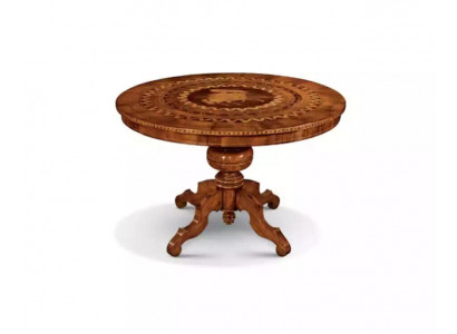 Iessen Dësch Iesszëmmer Braun Ronn Klassesch Dësch Design Holz Luxus Miwwelen