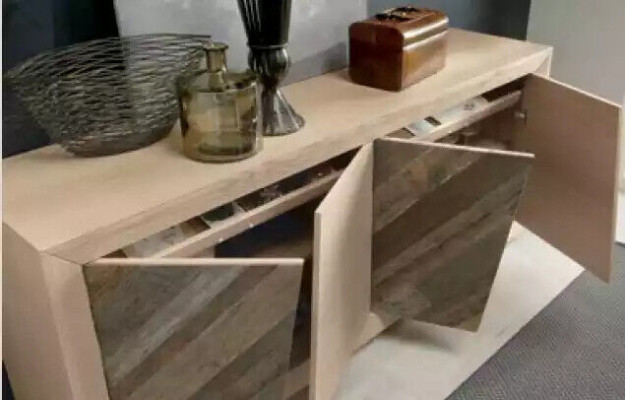 Sideboard Wunnzëmmer Iesszëmmer Holz Luxus Kommoden Miwwelen Braun Nei