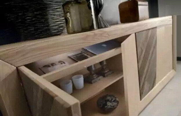 Sideboard Wunnzëmmer Iesszëmmer Holz Luxus Kommoden Miwwelen Braun Nei