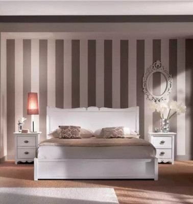 Schlofzëmmer Design Modern Luxus Schlofzëmmer Bett 2x Nuetsdëscher 3 deelech