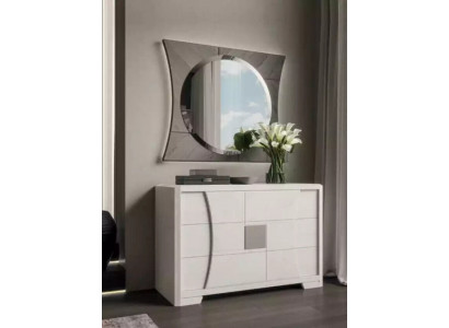 Kommode mat Spigel Luxus Konsole Kommode Schlofzëmmer Neit 2-Teile Set