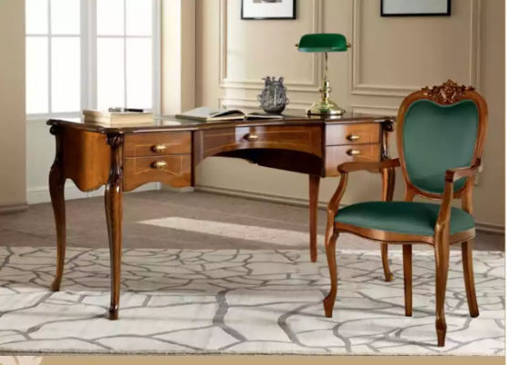Designtresen Klassesch Luxus Büro Ariichtungen Holzdesken