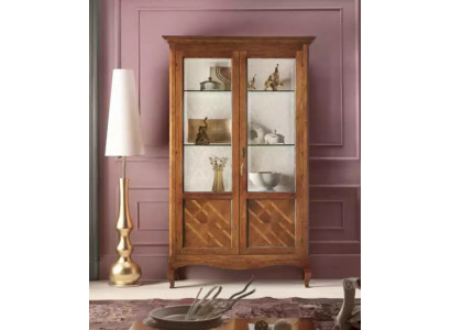 Holz Vitrinenschaf Vitrine Wunngzëmmer Miwwelen Glas Sideboard Luxus Neit