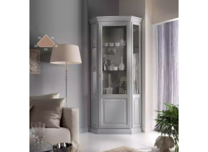 Eck Vitrinenschaf Wäiss Vitrinen Wunnzëmmer Klassesch Design Regal