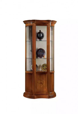 Schaf Braun Holz Design Miwwel Vitrin Anrichte Vitrin Luxus Glas Nei
