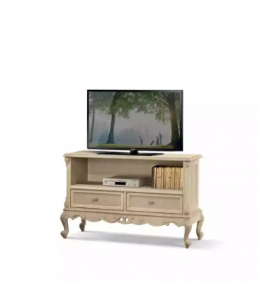 Sideboard RTV Wunnzëmmer TV-Stänner Design Beige Holz Regaler Italien Nei