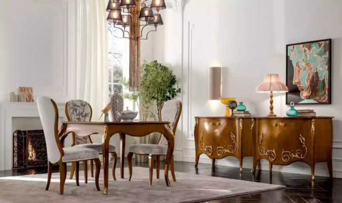 Sideboard Holzschaf Konsolenstéck Schief Miwwelen Italienesch Ariichtung