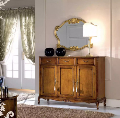 Sideboard brongen Holzschaf klassesche Stil Wunnzëmmer Kommode Kommoden