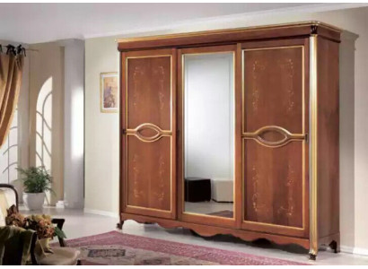 Brongen klassesche Massivholz Kleederschaf mat Spigel Schlofkummer Miwwelen