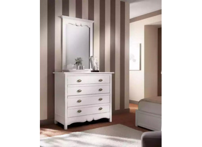 Italienesch Designer Miwwelen aus Holz, 2 Deeler Set Miwwelen Stil Luxus Kommode mat Spigel