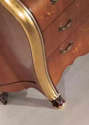 Nuechtstiesch Nuechtstiesch Klassesch Design Miwwelen Holz Braun Niewestiescher.