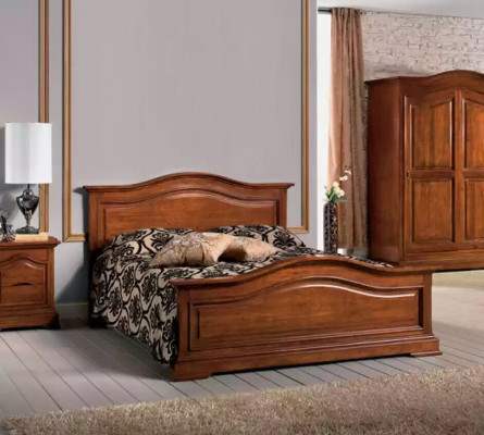 Duebelbett Italienesch Miwwelen Luxus Bettgestell Holz Schlofkummer Nei
