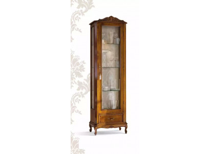 Klasseschrauwen-Designer aus Holz mat Schieffer Glasstiwwel, nei.