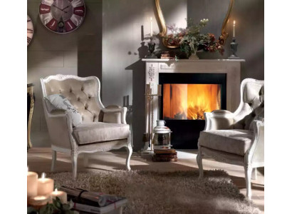 Luxus Sessel Design Polster Sofa Canapé Wunnzëmmer Textil 1 Sëtz Nei