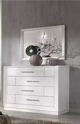 Modern Kommode 2-Deeler Set Stil Modern Kommode Spigel Italienesch Miwwelen